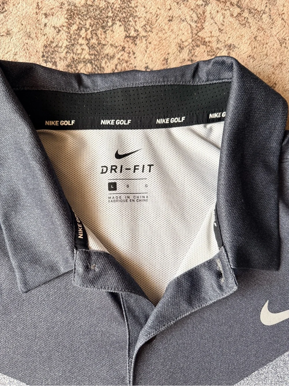 Nike Golf Men's Gray Gradient Dri-FIT Polo